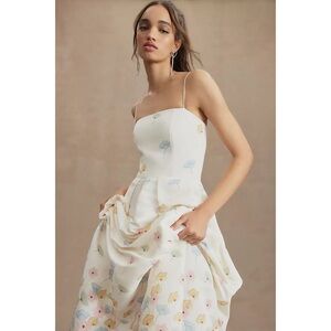 Anthropologie Sachin & Babi Beau Pleated Square-Neck *ALTERED* Dress Size 4